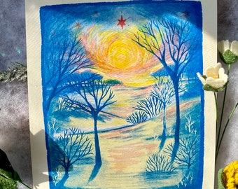 Winter Solstice Riso Print