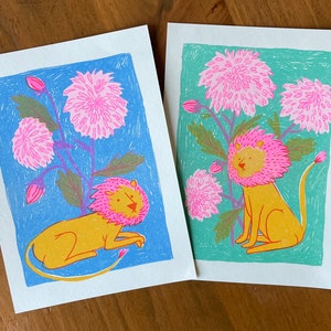 Dandy Lions Riso Print