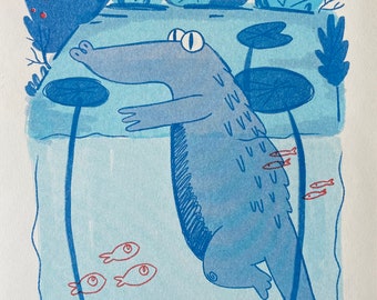 Later, Gator Riso Print