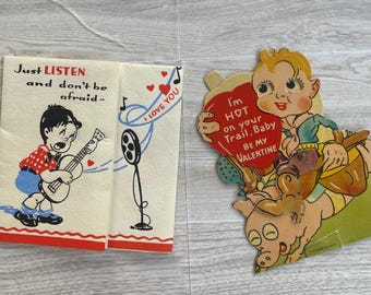 ヴィンテージのバレンタインカード2枚。