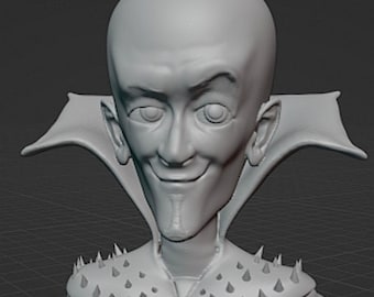 Megamind figurine hand-made sculpture fan art hand-painted