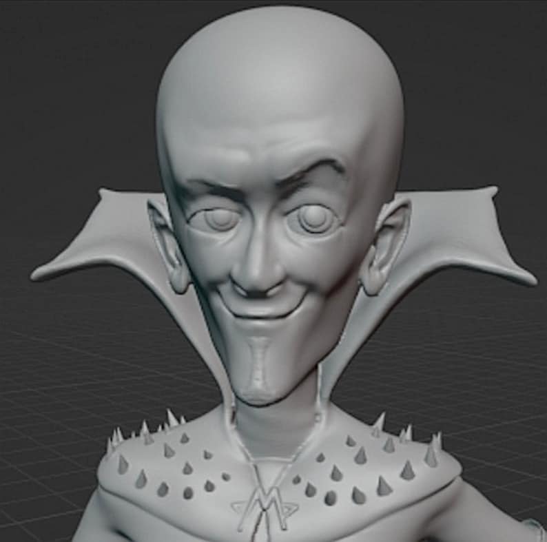 Megamind beeldje handgemaakte sculptuur fanart met de hand beschilderd afbeelding 1