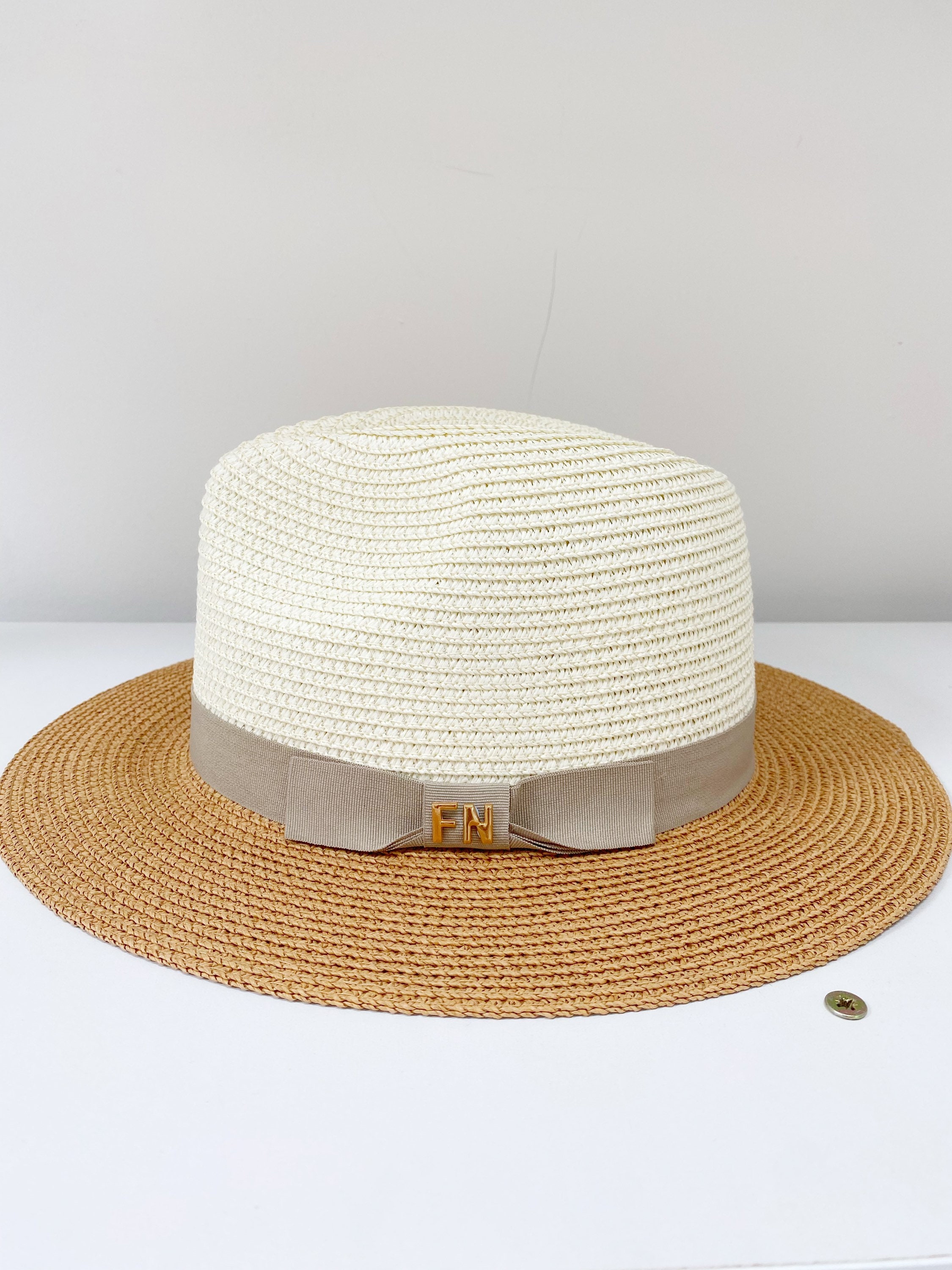 Personalised fedora hat beach hat custom hat ladies straw | Etsy