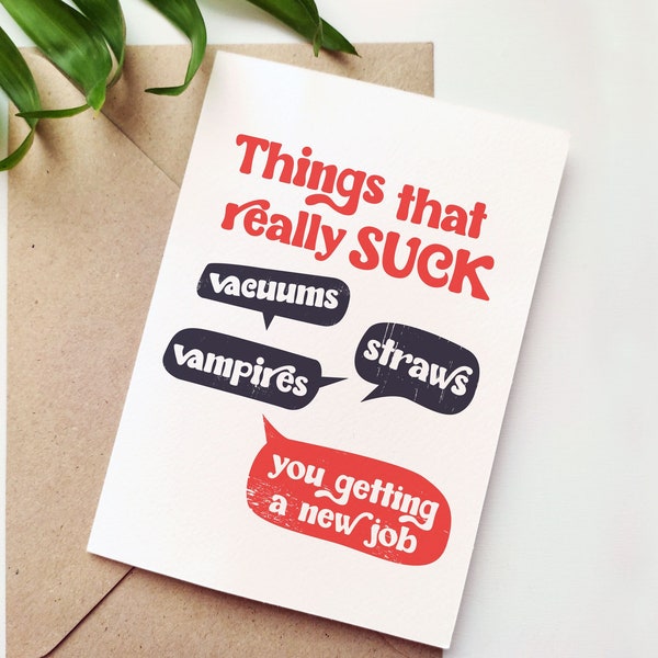 Things that Suck Coworker Card | Coworker Leaving Funny Card | You Will Be Missed Sarcastic Card |  | Printable Digital Download