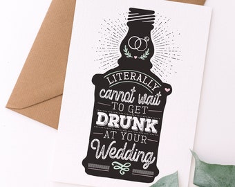 Cartão de casamento engraçado | Parabéns pelo noivado (Download digital)