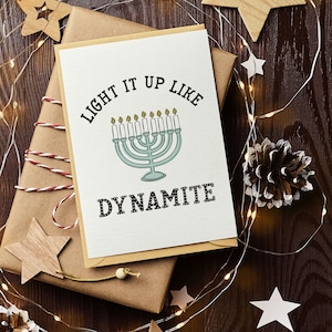 Light it up like Dynamite Chanukka-Karte | Lustige Chanukka-Karte | Freund Chanukka Karte | Sofortige druckbare Karte