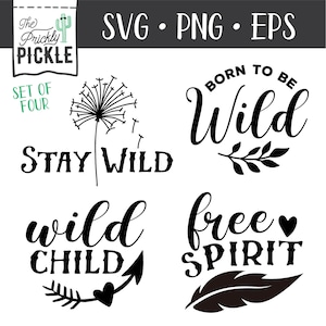 Wild Child SVG Bundle Set | Abenteuer Baby Mädchen SVG Set | Cricut Svg png eps
