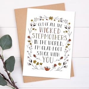 Funny Step Mom Mother's Day Card Wicked Stepmother Mother's Day Printable Card Digital Download image 1