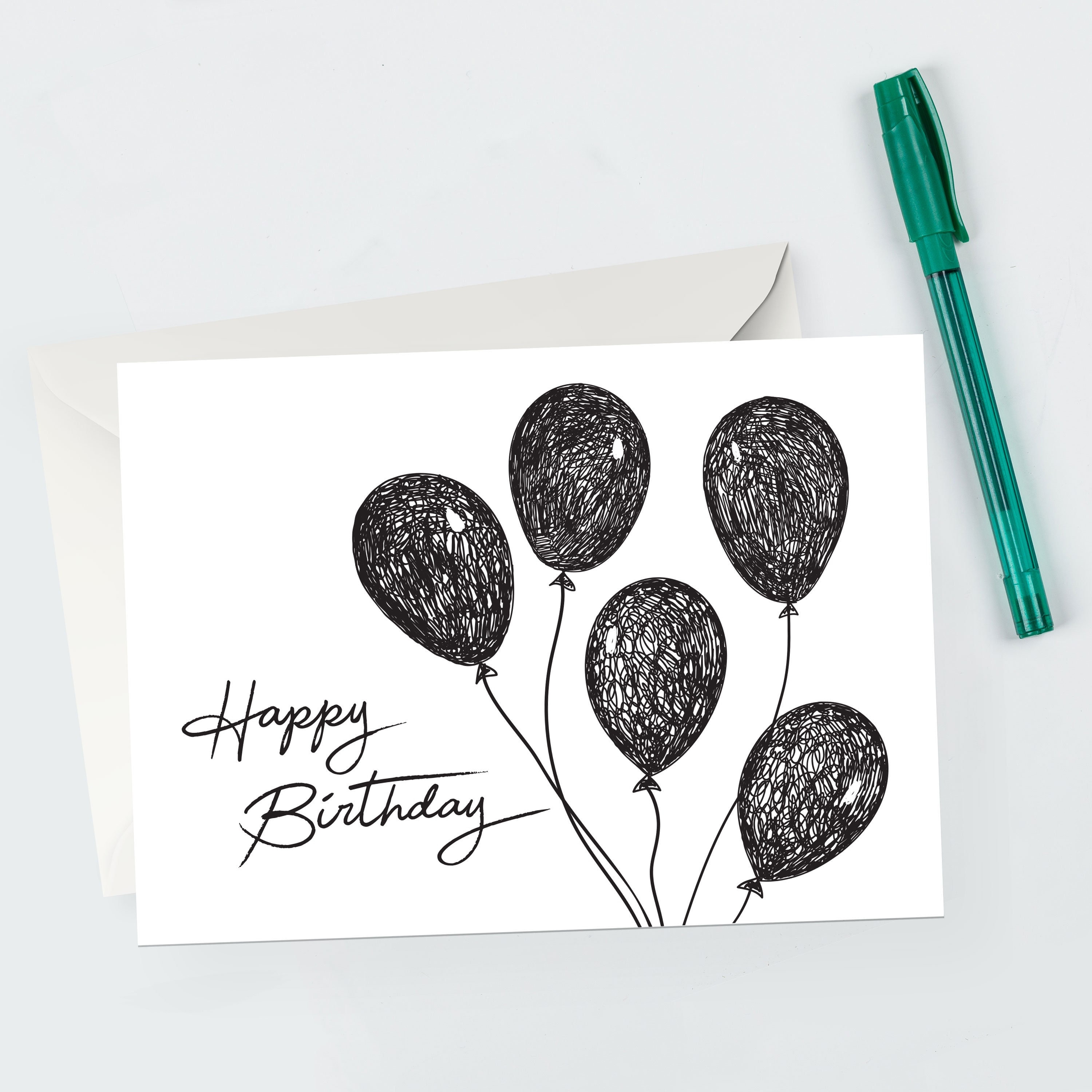 Birthday Balloon Drawing