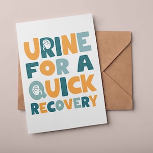 "Urin für eine schnelle Genesung und Nieren Ermutigung Karte""" Nieren Transplantation | Kidney Diadulis druckbare Instant Download Karte