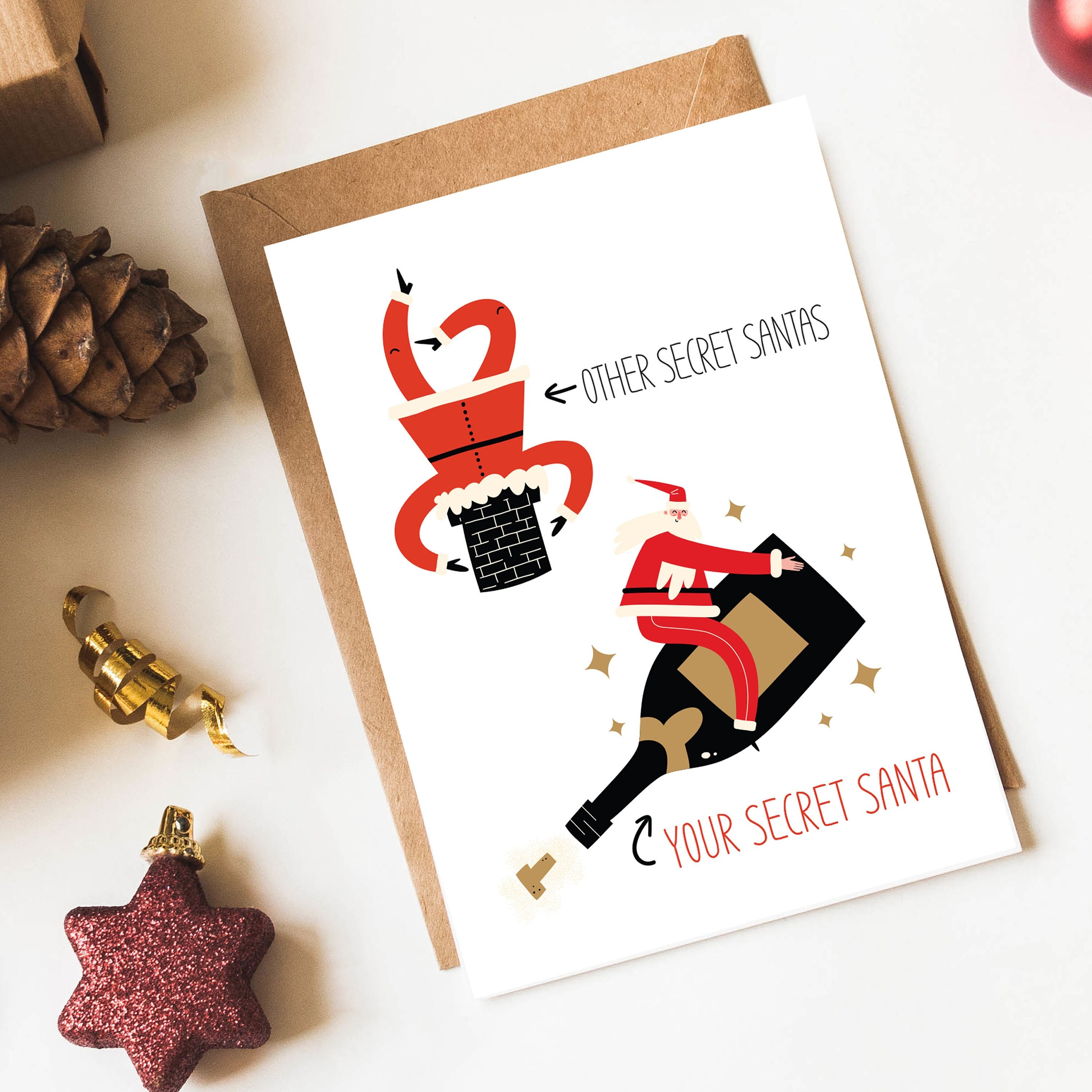 Funny Secret Santa Printable Card Other Secret Santas Your - Etsy Funny Secret Santa Printable Card Other Secret Santas Your - Etsy