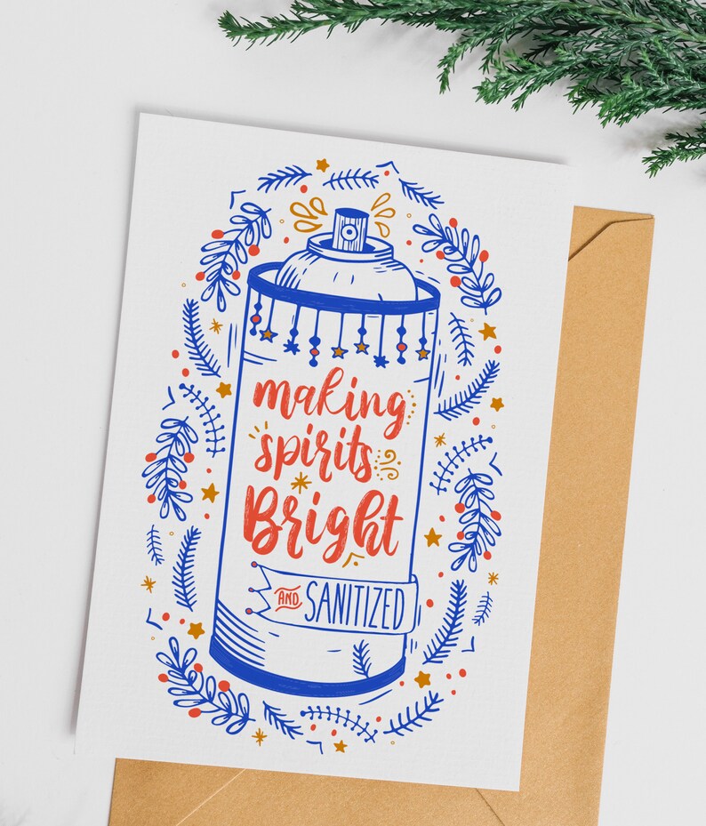 Making Spirits Bright Christmas Card 