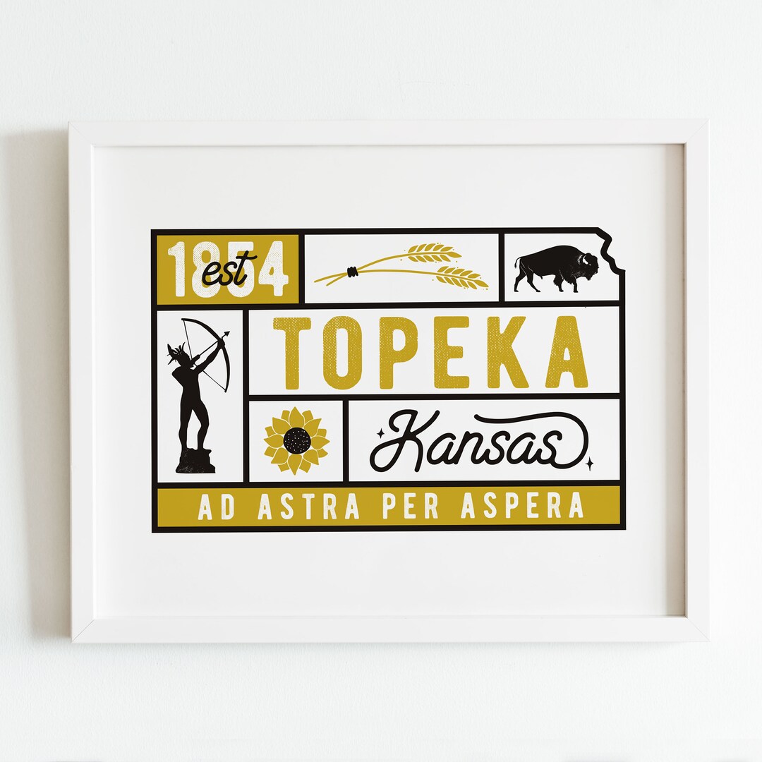 Topeka Kansas Art Print | Topeka Icons | Topeka Home Decor | Topeka ...