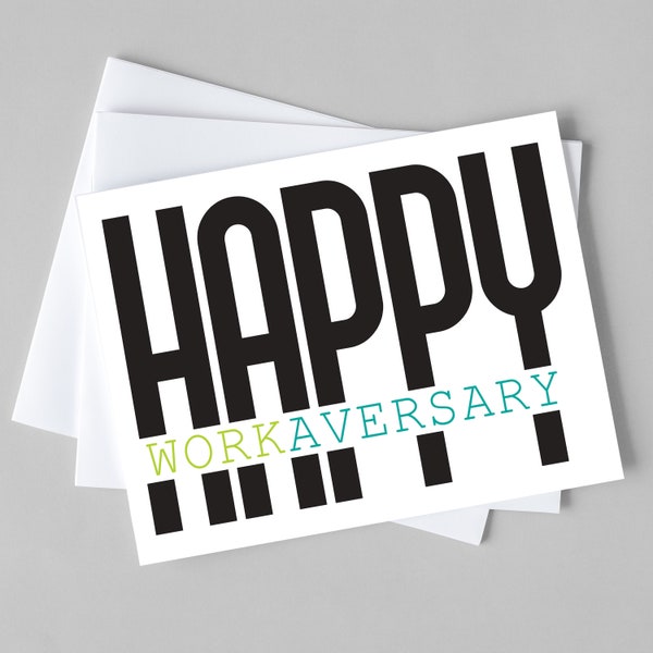 Happy Workaversary Card | Work Anniversary Printable Card | Workaversary Printable Download Card