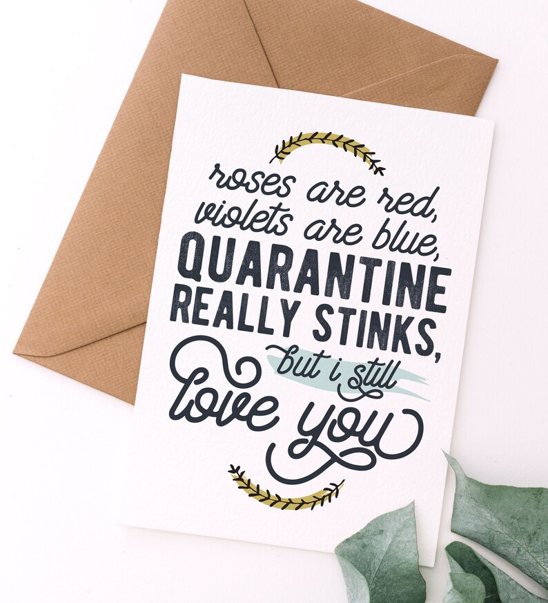 Roses Are Red Violets Are Blue Quarantine Really Stinks Etsy