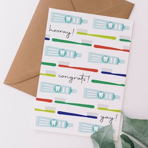 Dental Graduation Card | Tooth Fairy Card | Dental Hygiene Graduation Card | Printable Graduation Instant Download Card