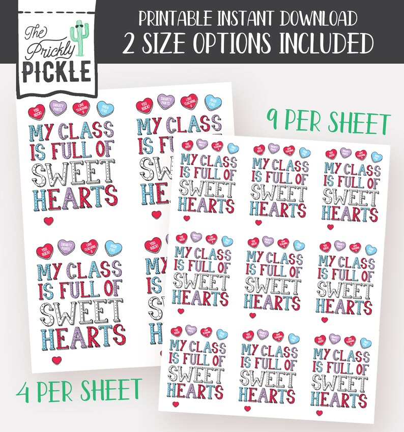 Conversation Hearts Valentine | Teacher Printable for Students (digital ...