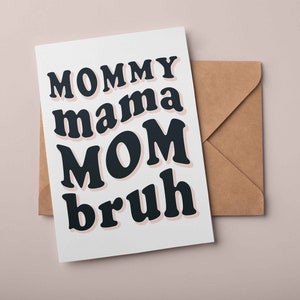 Tarjeta para el Día de la Madre, mamá, mamá, hermana / Tarjeta divertida para el Día de la Madre / Tarjeta imprimible con descarga digital