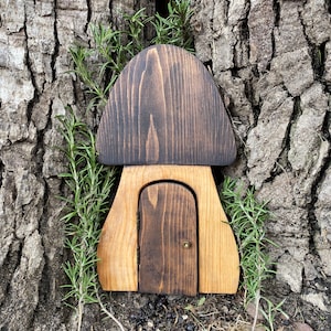 Mushroom Fairy Door, Tiny Door for Fairies, Gnomes and Hobbits