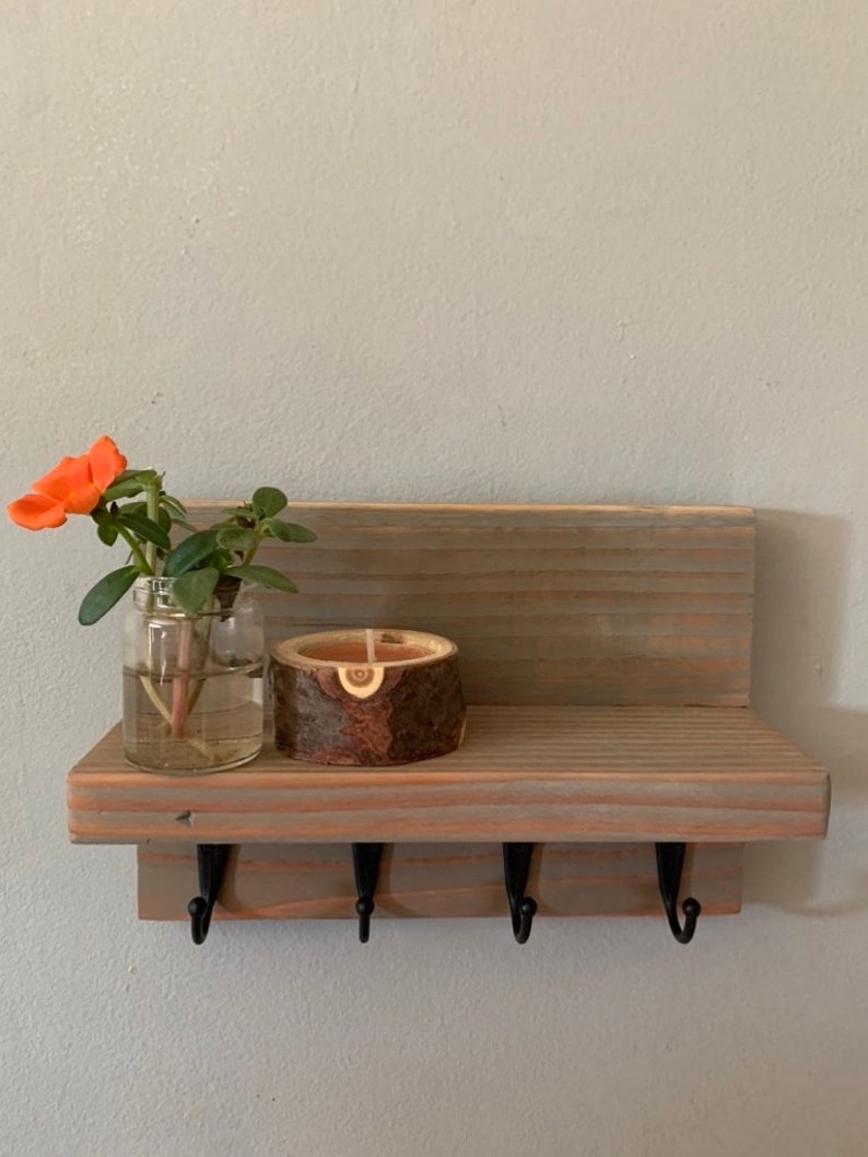 Entryway Shelf Key Holder Towel Rack Bathroom Shelf Etsy