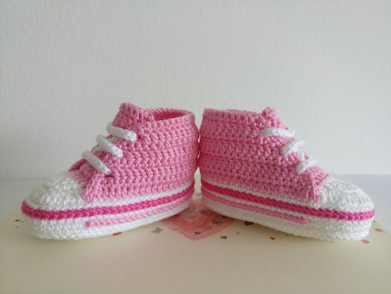 Converse Pink White Baby Infant Girl Crib Shoes New Born All Sizes | eBay Converse Pink White Baby Infant Girl Crib Shoes New Born All Sizes | eBay