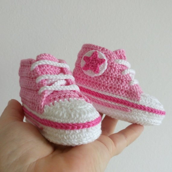 pink newborn shoes