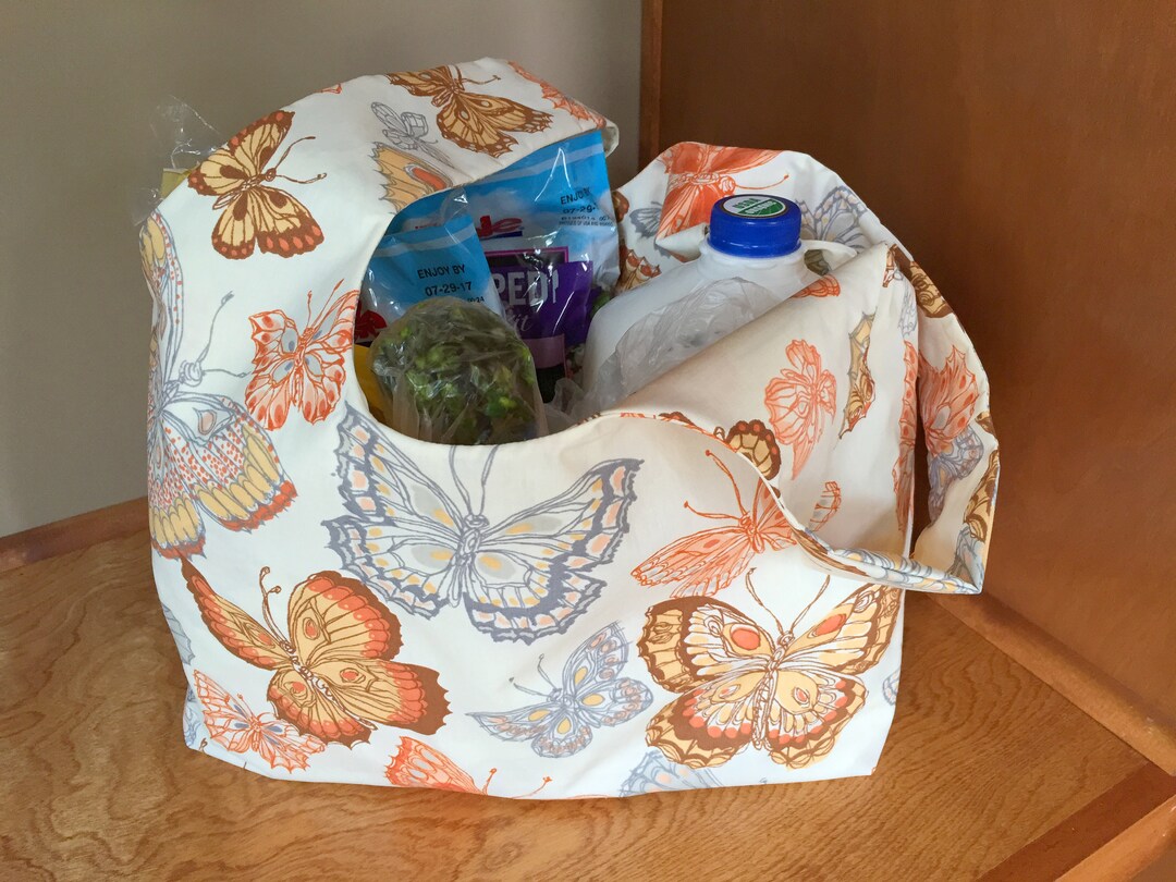 Thrifty Lined Shopping Bag PDF Sewing Pattern - Etsy