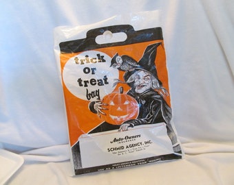 Vintage Halloween Ephemera 1960s Halloween ephemera,60/'s Halloween 6 NOS Vintage Trick or Treat Bags Vintage Black CatHaunted House bags