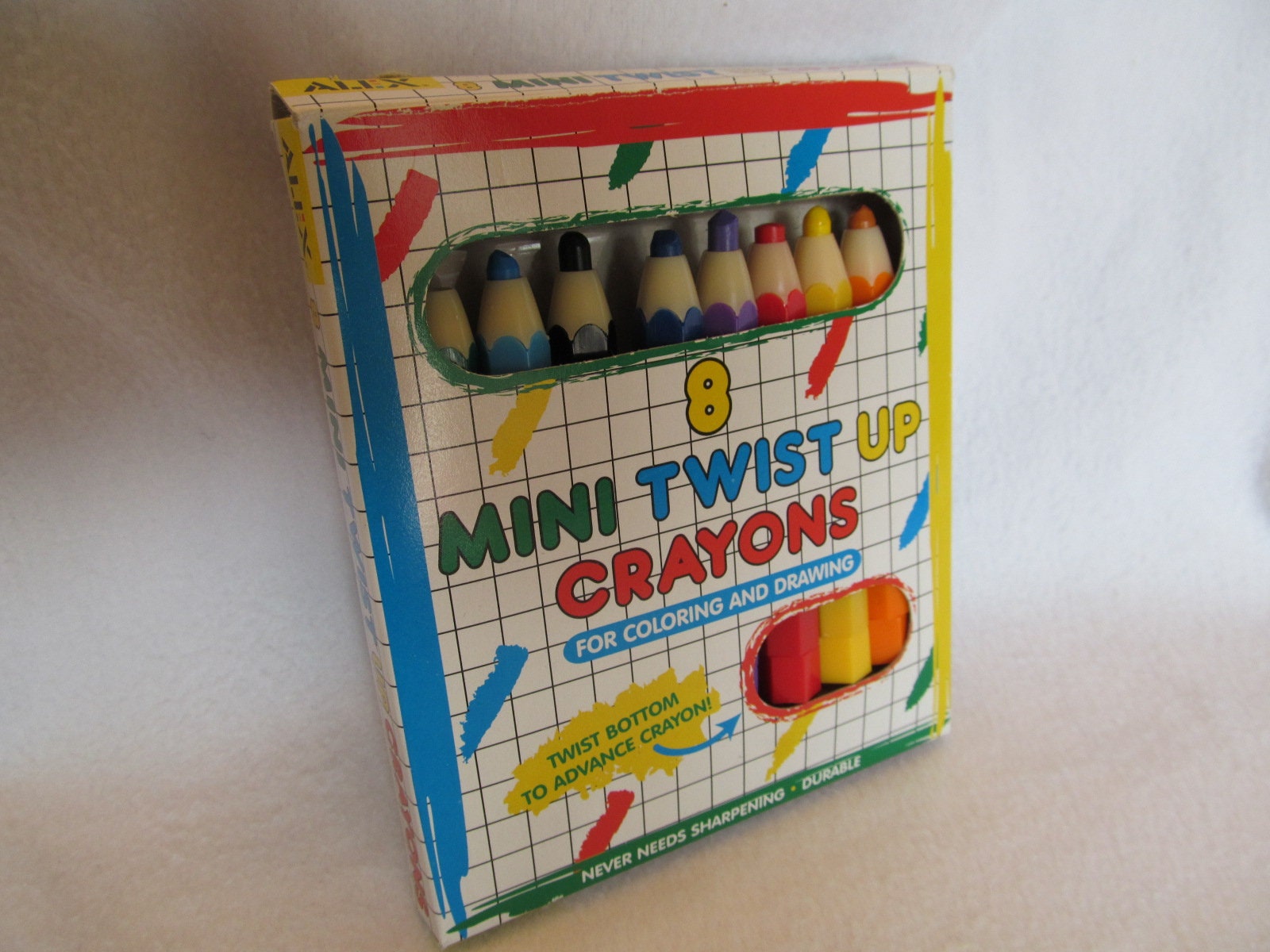 Mini Twist up Crayons , Eight Colors , Never Need Sharpening , in