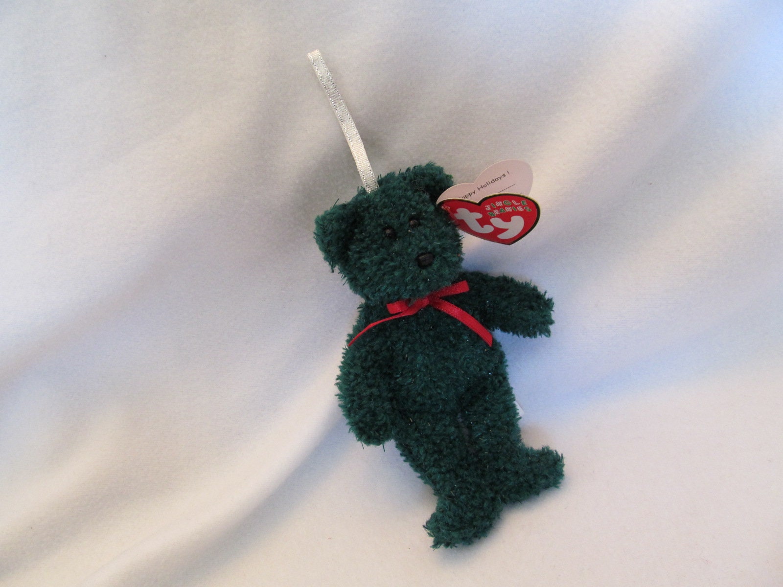 Ty Beanie Baby Holiday Teddy Ornament Toy Jingle Beanies Green
