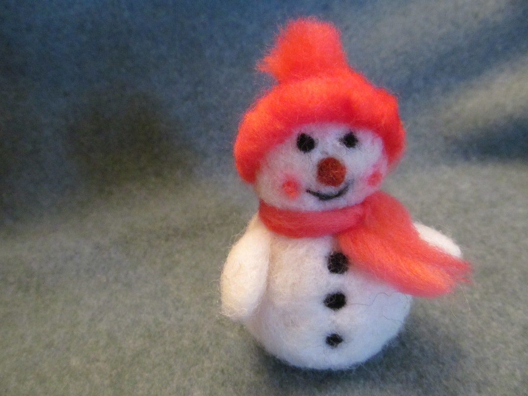Ready for Winter All Wool Needle Felted Snowman Snowman or Etsy