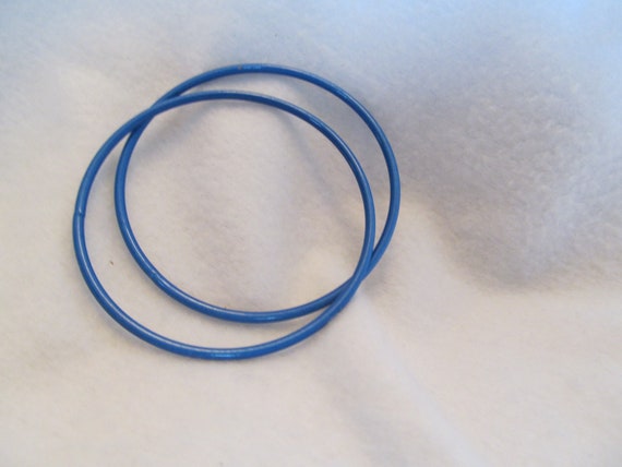 Two Royal Blue Bangle Bracelets, Blue Bracelets, … - image 2