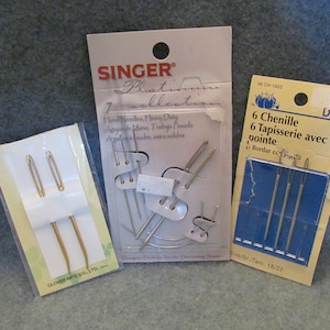 SINGER Tapestry Hand Needles, Set of 6 Sewing Needles, Sizes 18 & 22