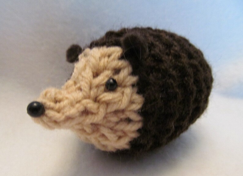 Cute Little Hand Knit Hedgehog, Fun Little Accessory , Fun for a Child to Snuggle With, Fun Pretend Play,Shelf Sitter, Fun Little Toy image 6