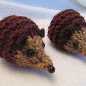 Small Light Brown Hedgehogs, Cute Little Stuffed Toy, Collectable Hedgehogs, Hand Knit Small Light Brown Hedgehogs, Cute Hedgehogs