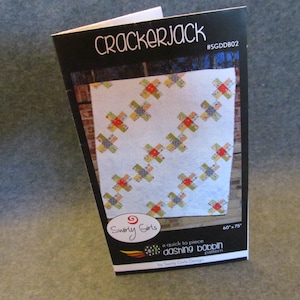 Crackerjack Quilt Pattern, A Quick to Piece Dashing Bobbin Pattern, By The Swirly Girls, One Sheet of Instructions, Make A Great Quilt