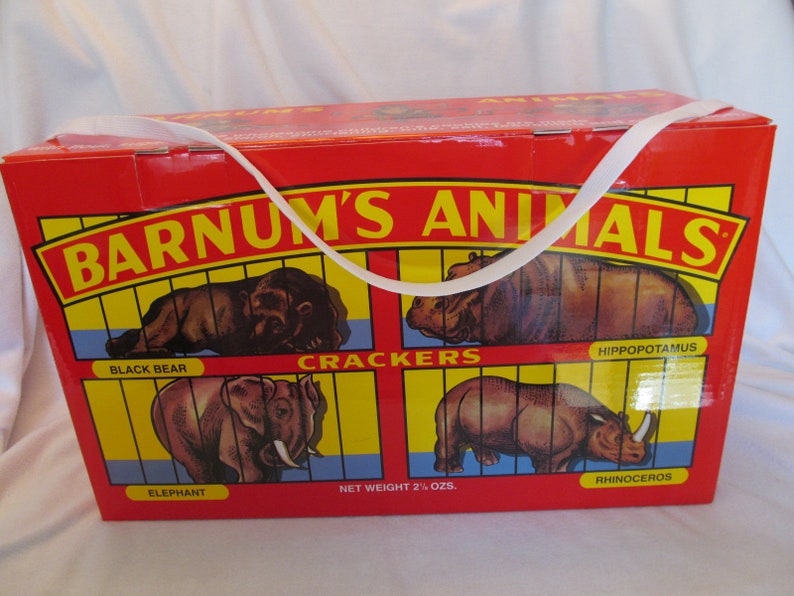 Vintage Large Nabisco Cardboard Box, Vintage Box With Barnum's Animals Printed on the Outside, Nice Nursey or Childs Room Decor, Nabisco Box image 1