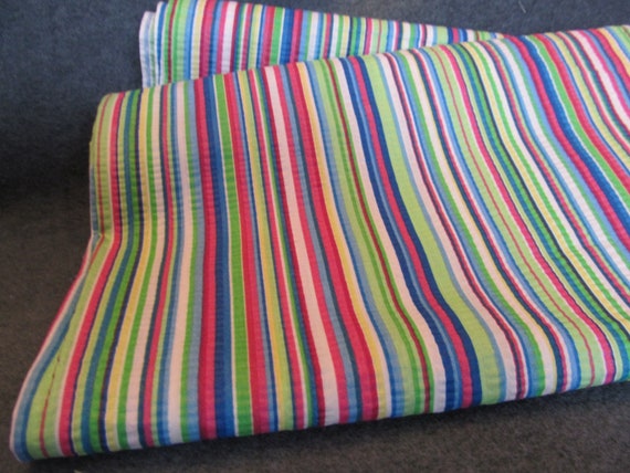 Seersucker Stripe Yardage, Bold Striped Seersucker With Lime, Yellow, Dark  Blue, Light Blue , Pink, Red, Dark Lime, Navy and White Colors -  Canada