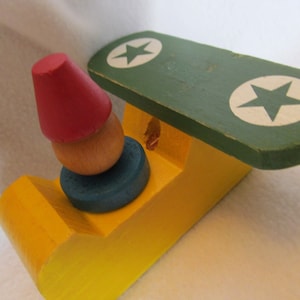 Wooden Airplane for Kids, Removable Pilot, Nice Pretend Play Toy for Kids, Nice Sized Airplane Toy, Bright Colored Toy Plane, Fun Toy