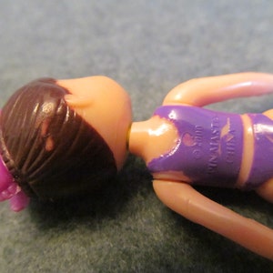 2000 Spin Master Doll, Made in China , Tiny Doll Toy , Purple Outfit With Brown Molded Hair , Cute Little Pretend Play Toy Doll image 4