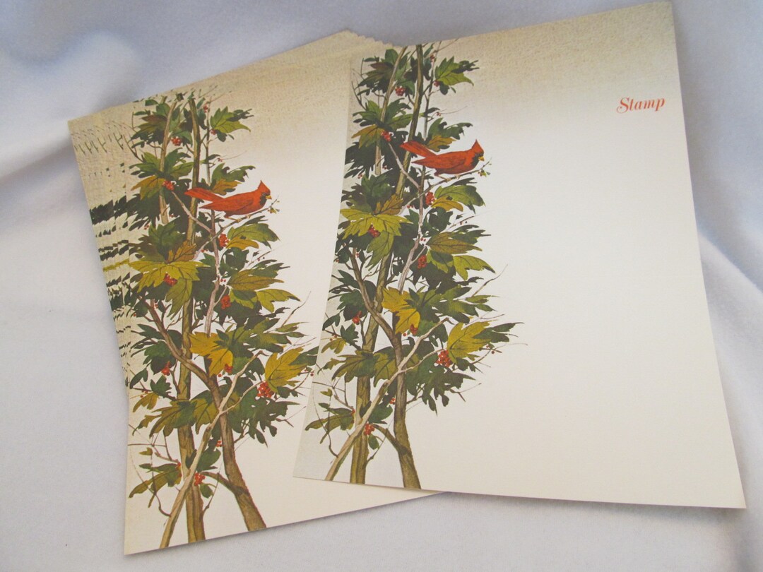 Cardinal Note Paper Vintage Cardinal Fold Over Note Paper, Note Fold Overs, Collectible ...