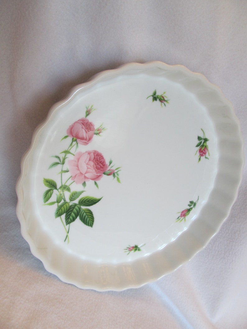 White Ceramic Quiche Dish Pretty Ceramic Quiche Pan Ceramic Etsy
