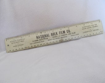 Advertisment Metal Ruler, Vintage Advertisment Metal Ruler, 12 Inch Metal Ruler, Nice For Many Uses:Around the Home, Crafting,Sewing,Student