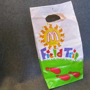 McDonald Happy Meal Lunch Bag, Happy Meal Lunch Bag Toy, Field Trip McDonalds Happy Meal Tote, Fun Lunch Tote for Kids From McDonalds,