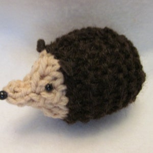 Cute Little Hand Knit Hedgehog, Fun Little Accessory , Fun for a Child to Snuggle With, Fun Pretend Play,Shelf Sitter, Fun Little Toy image 4