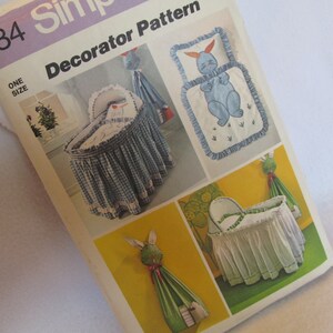 Decorating Pattern, Vintage Simplicity Pattern # 6134, Baby Decorating Pattern, Nursery Items Pattern, Prepare for Baby With This Pattern