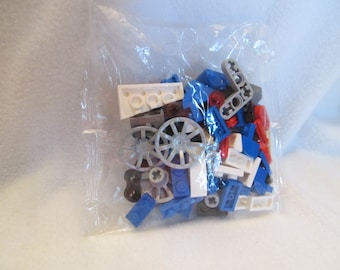 REDUCED**Red, White, Blue and Silver Legos, Small Set of Collectible Legos, Fun Kids Toy, Hours of Fun Play, Lego Blocks, Constructing Items