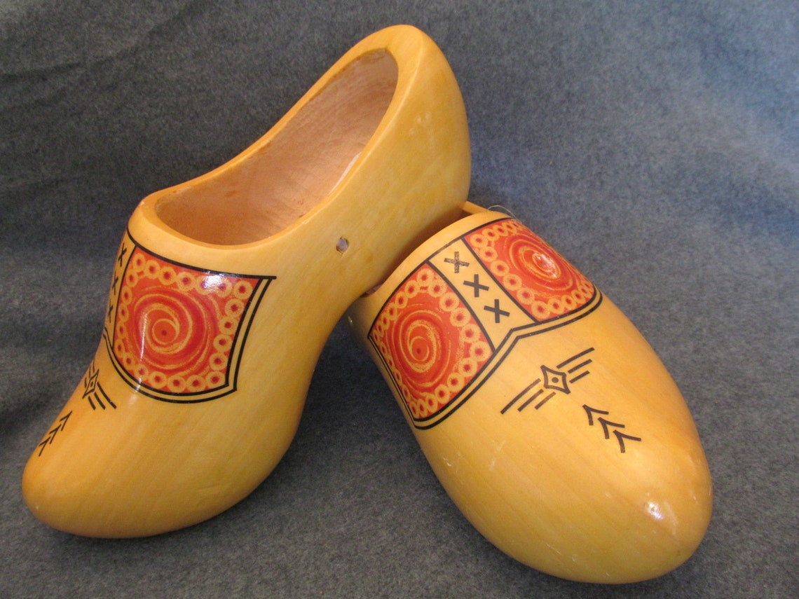 Wooden Clogs Made in Holland Unique Pair of Clogs Unknown Etsy