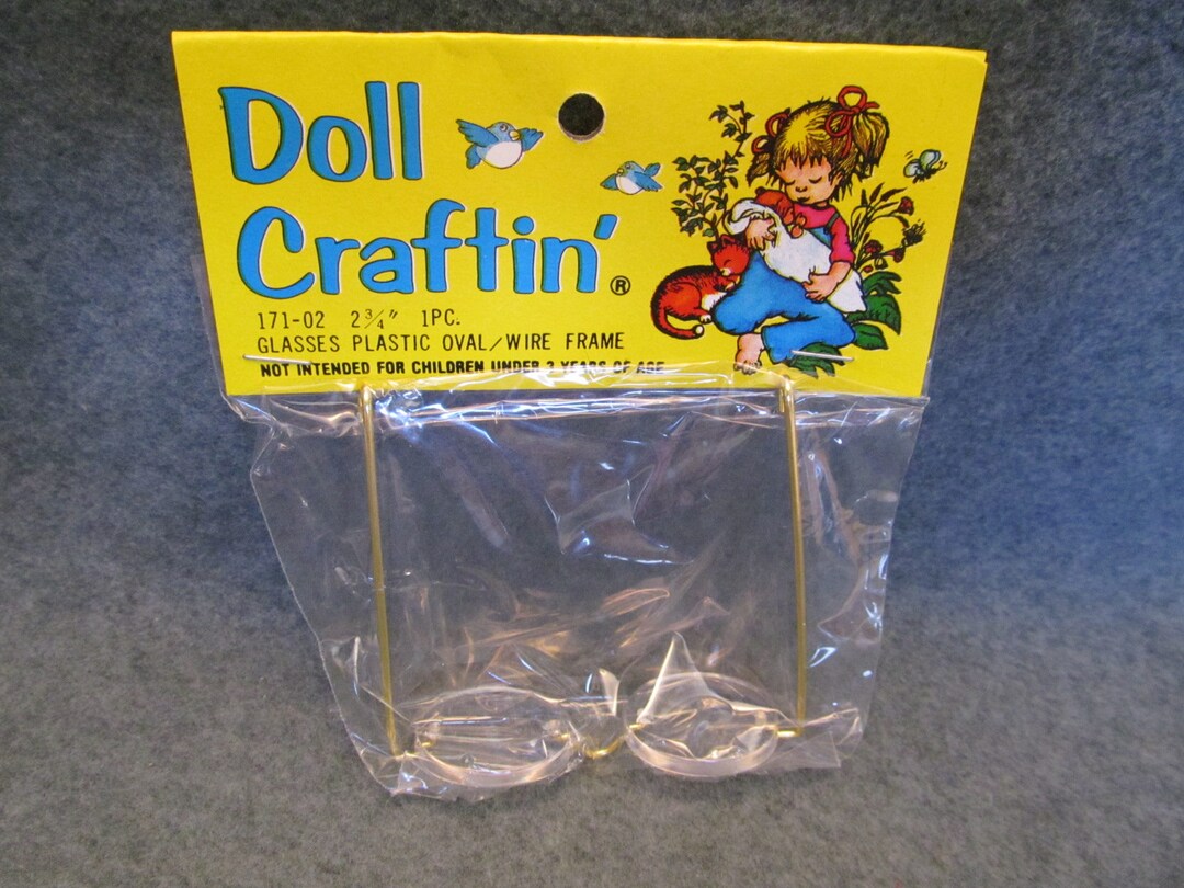 Doll Crafting Glasses Plastic Oval Glasses With Gold Wire Etsy