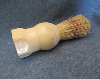 Vintage Made in the U.S.A. Cream Handled Ever-Ready Shaving Brush, Bathroom Display Item, Unique Display Piece, Display in a Barber Shop,